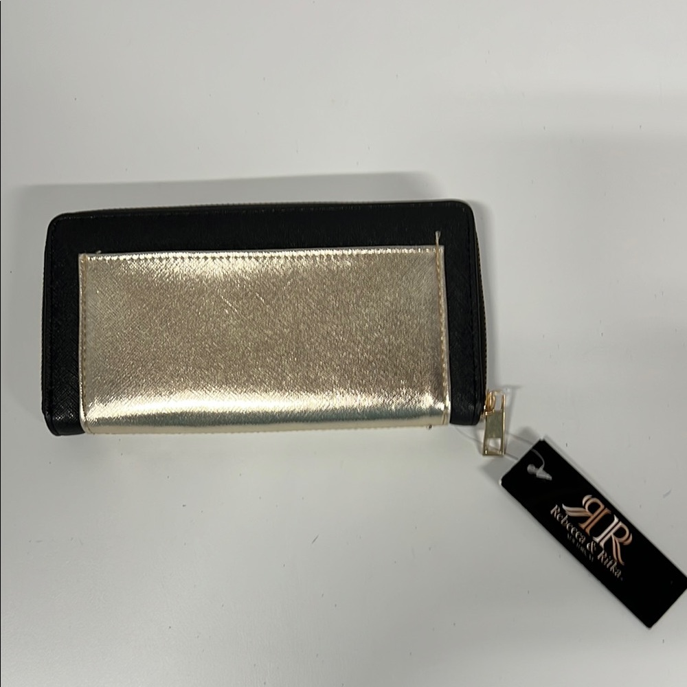 Sleek Gold and Black Wallet for Everyday Elegance